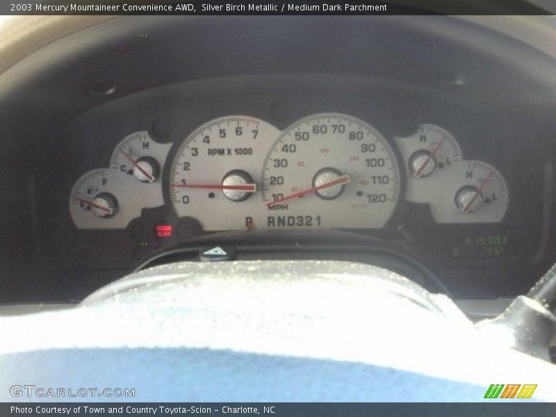 Silver Birch Metallic / Medium Dark Parchment 2003 Mercury Mountaineer Convenience AWD