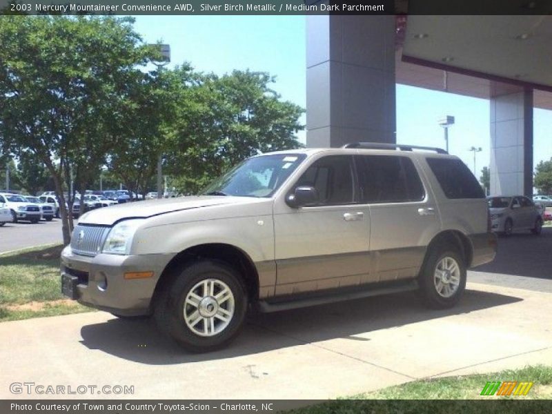 Silver Birch Metallic / Medium Dark Parchment 2003 Mercury Mountaineer Convenience AWD