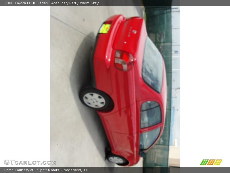 Absolutely Red / Warm Gray 2000 Toyota ECHO Sedan