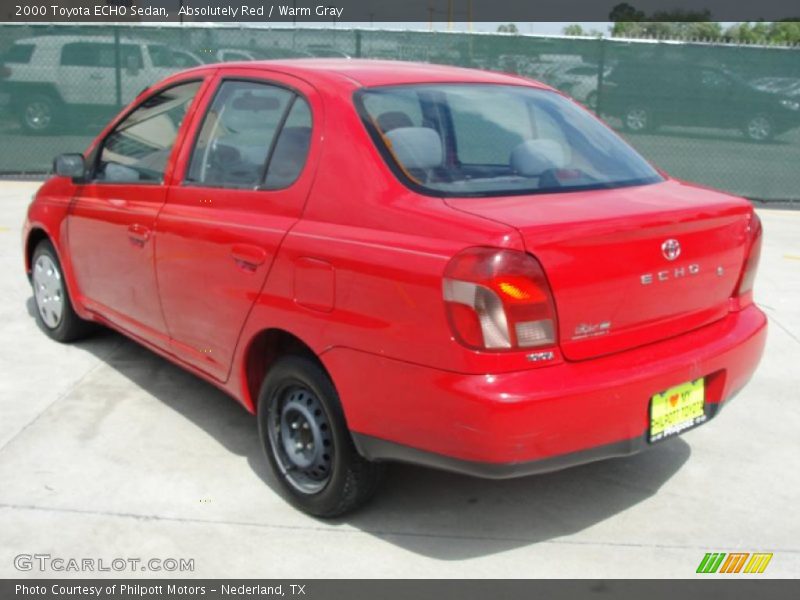 Absolutely Red / Warm Gray 2000 Toyota ECHO Sedan
