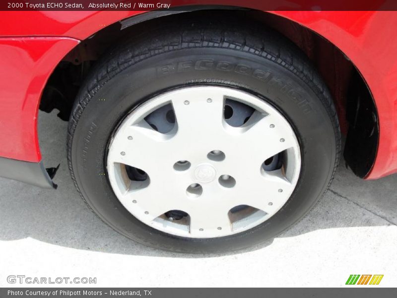 Absolutely Red / Warm Gray 2000 Toyota ECHO Sedan