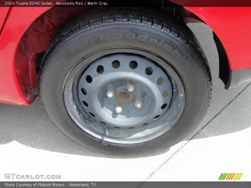 Absolutely Red / Warm Gray 2000 Toyota ECHO Sedan
