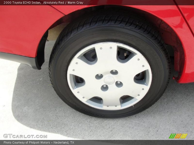Absolutely Red / Warm Gray 2000 Toyota ECHO Sedan