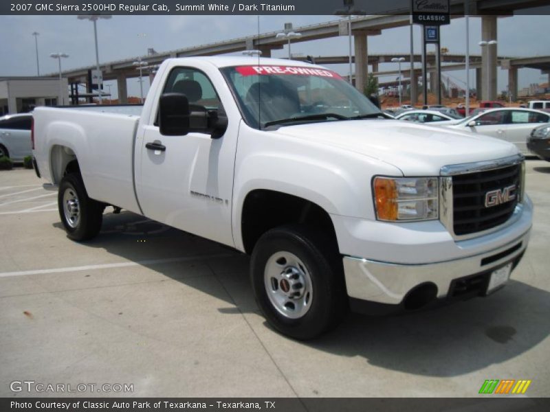 Summit White / Dark Titanium 2007 GMC Sierra 2500HD Regular Cab