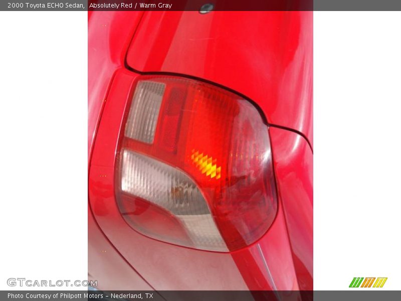 Absolutely Red / Warm Gray 2000 Toyota ECHO Sedan
