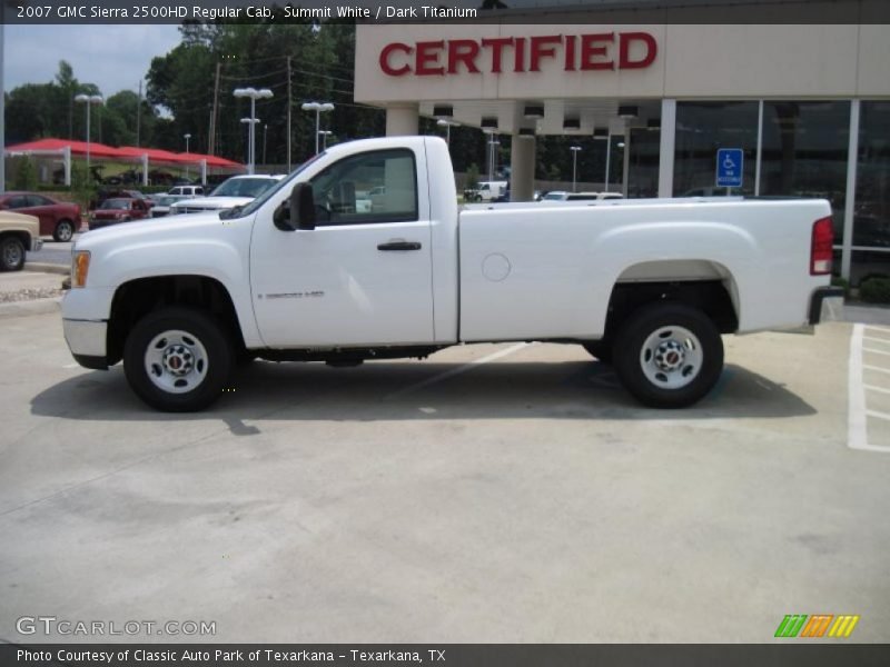 Summit White / Dark Titanium 2007 GMC Sierra 2500HD Regular Cab