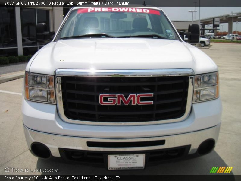 Summit White / Dark Titanium 2007 GMC Sierra 2500HD Regular Cab