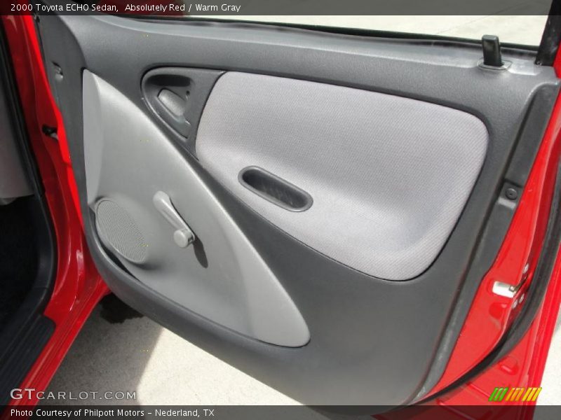 Absolutely Red / Warm Gray 2000 Toyota ECHO Sedan