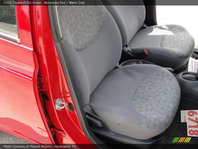 Absolutely Red / Warm Gray 2000 Toyota ECHO Sedan