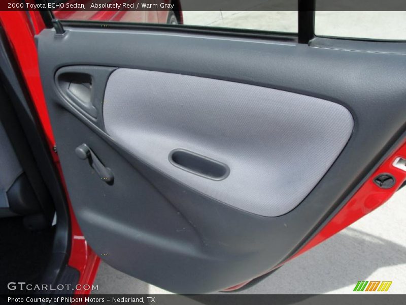 Absolutely Red / Warm Gray 2000 Toyota ECHO Sedan