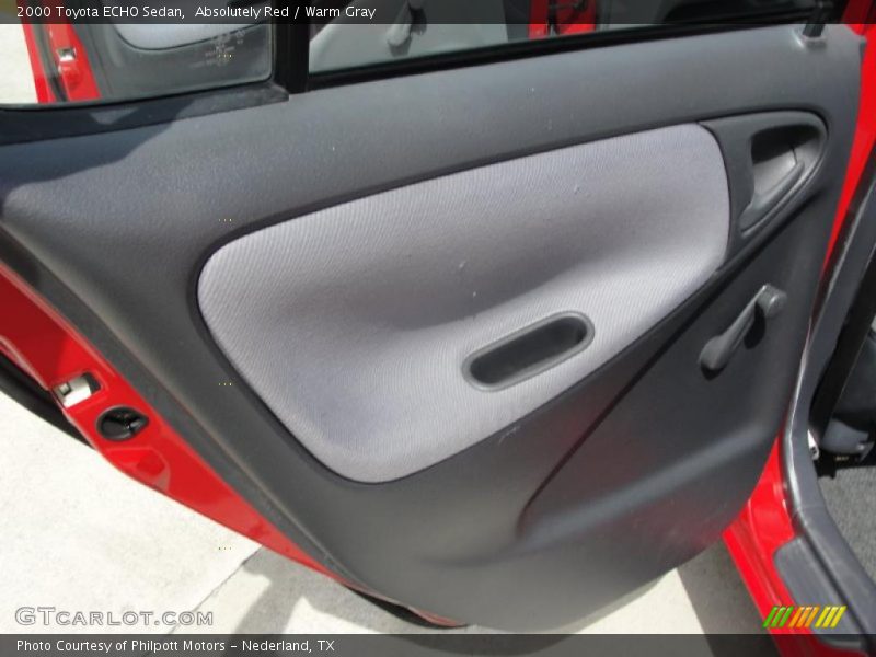 Absolutely Red / Warm Gray 2000 Toyota ECHO Sedan