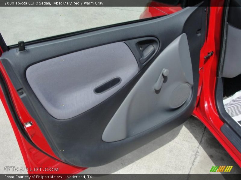 Absolutely Red / Warm Gray 2000 Toyota ECHO Sedan
