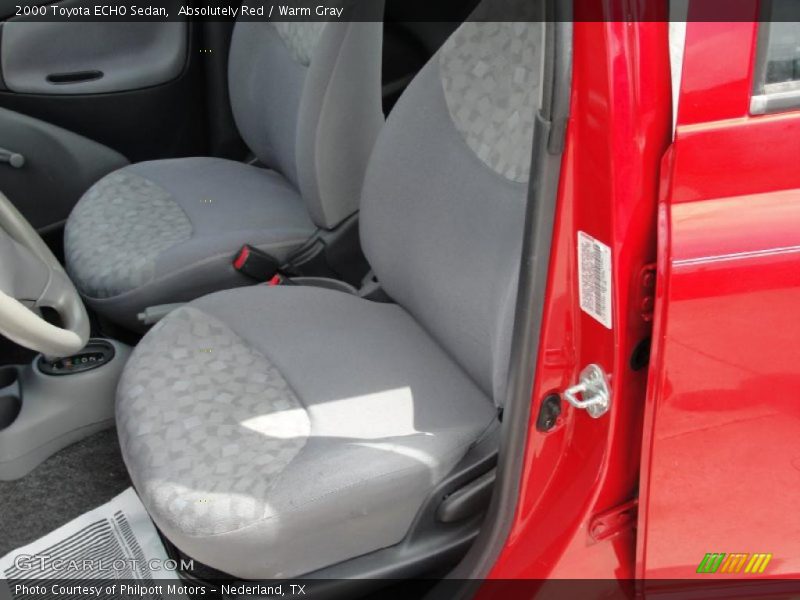 Absolutely Red / Warm Gray 2000 Toyota ECHO Sedan