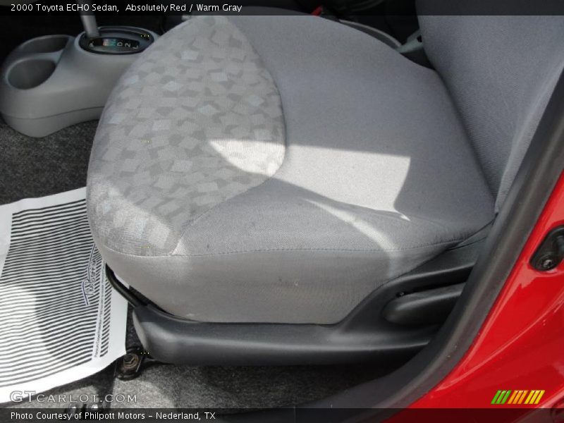 Absolutely Red / Warm Gray 2000 Toyota ECHO Sedan