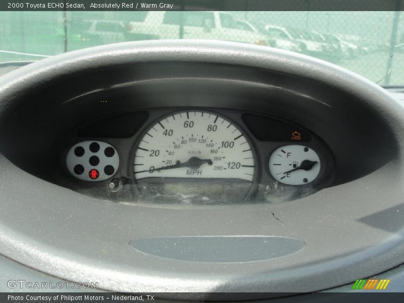 Absolutely Red / Warm Gray 2000 Toyota ECHO Sedan