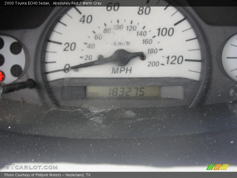 Absolutely Red / Warm Gray 2000 Toyota ECHO Sedan