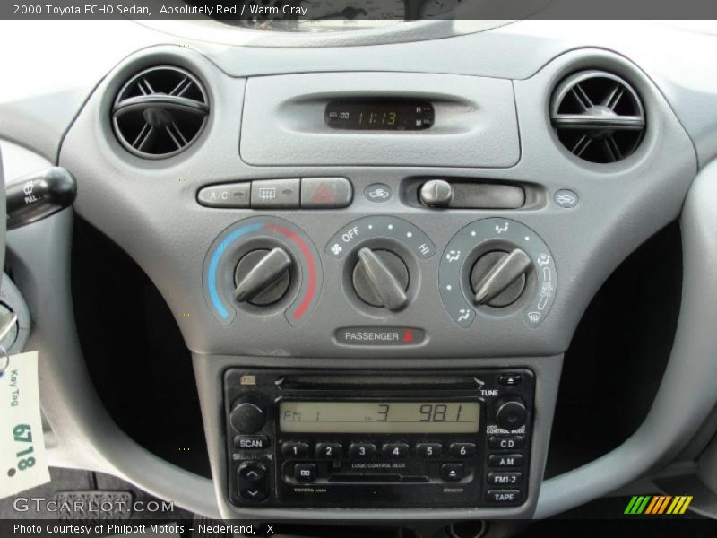 Absolutely Red / Warm Gray 2000 Toyota ECHO Sedan