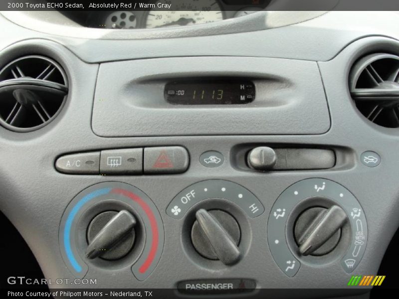Absolutely Red / Warm Gray 2000 Toyota ECHO Sedan