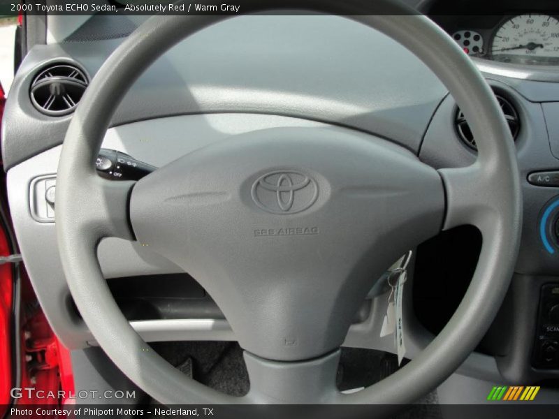 Absolutely Red / Warm Gray 2000 Toyota ECHO Sedan