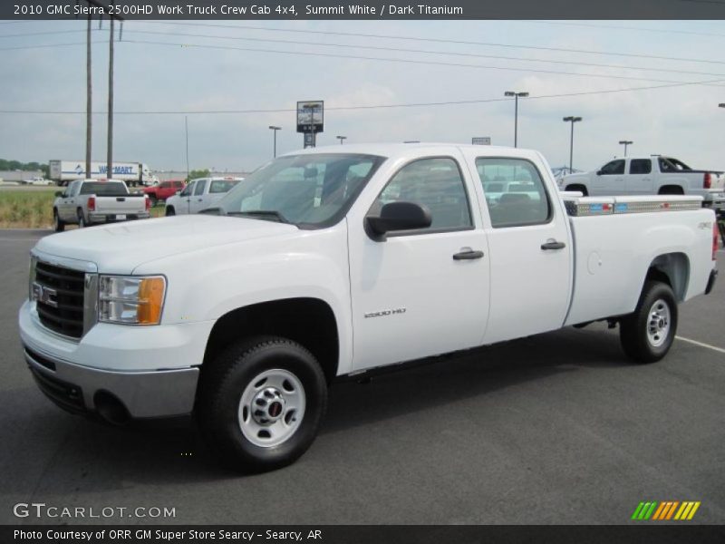 Summit White / Dark Titanium 2010 GMC Sierra 2500HD Work Truck Crew Cab 4x4