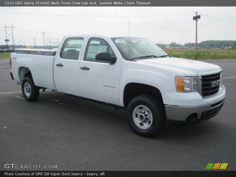 Summit White / Dark Titanium 2010 GMC Sierra 2500HD Work Truck Crew Cab 4x4