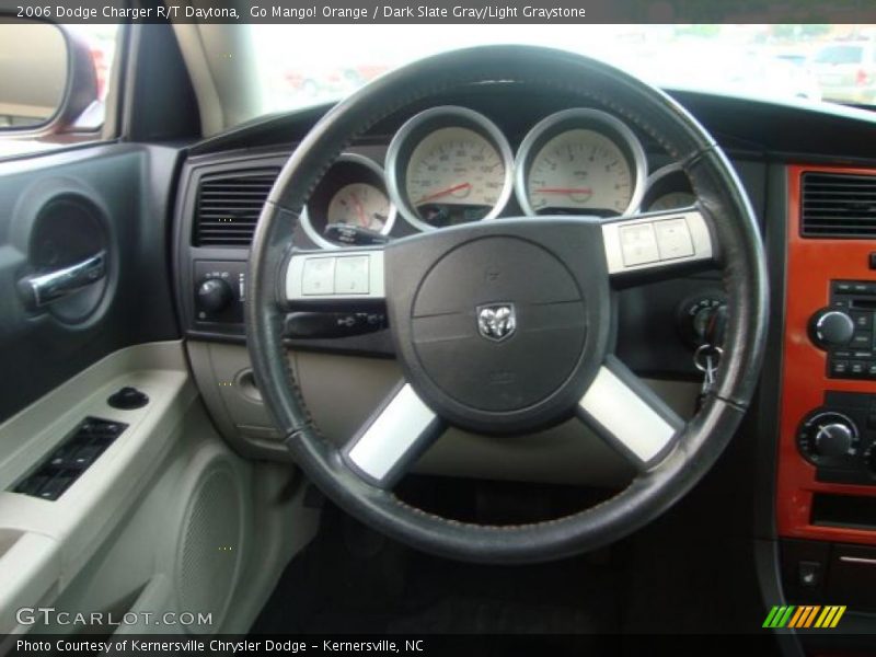 Go Mango! Orange / Dark Slate Gray/Light Graystone 2006 Dodge Charger R/T Daytona