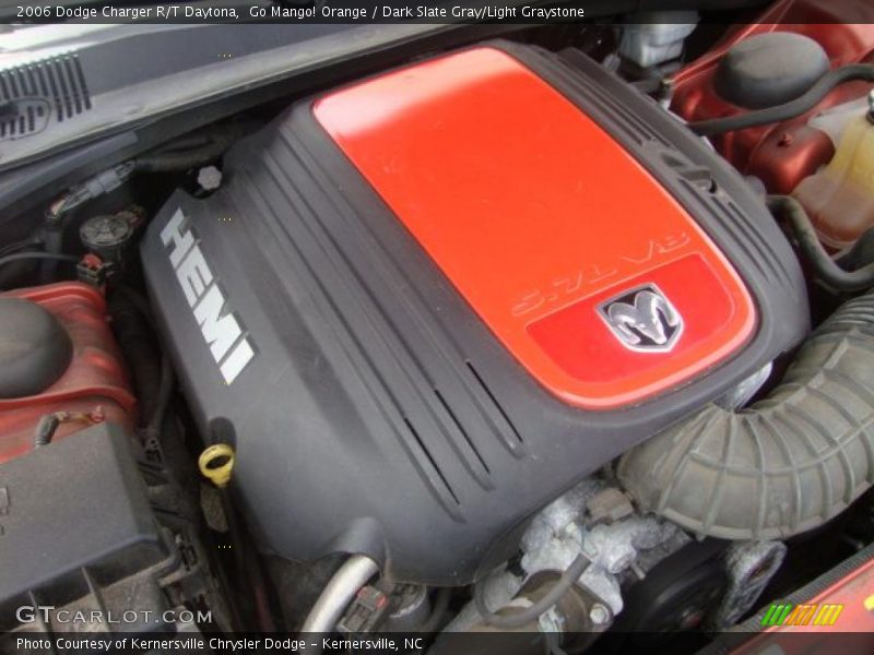 Go Mango! Orange / Dark Slate Gray/Light Graystone 2006 Dodge Charger R/T Daytona
