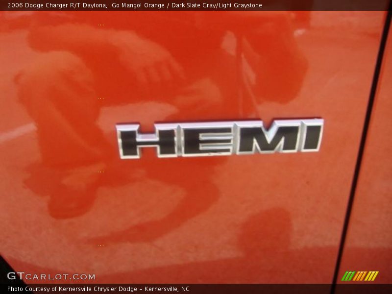 Go Mango! Orange / Dark Slate Gray/Light Graystone 2006 Dodge Charger R/T Daytona