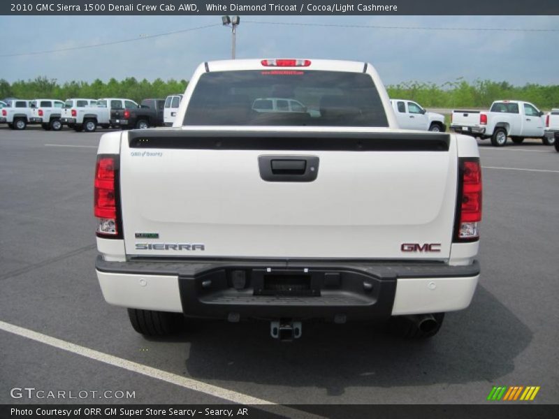 White Diamond Tricoat / Cocoa/Light Cashmere 2010 GMC Sierra 1500 Denali Crew Cab AWD