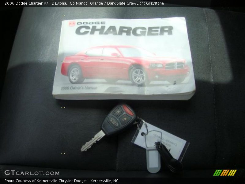Go Mango! Orange / Dark Slate Gray/Light Graystone 2006 Dodge Charger R/T Daytona