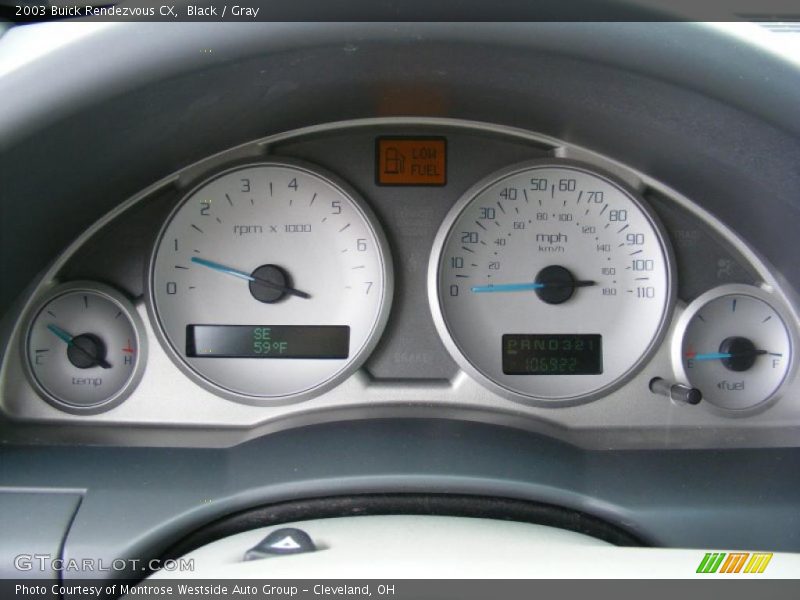 Black / Gray 2003 Buick Rendezvous CX