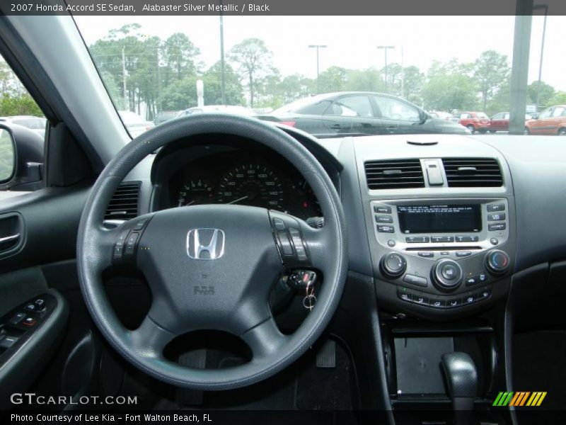 Alabaster Silver Metallic / Black 2007 Honda Accord SE Sedan