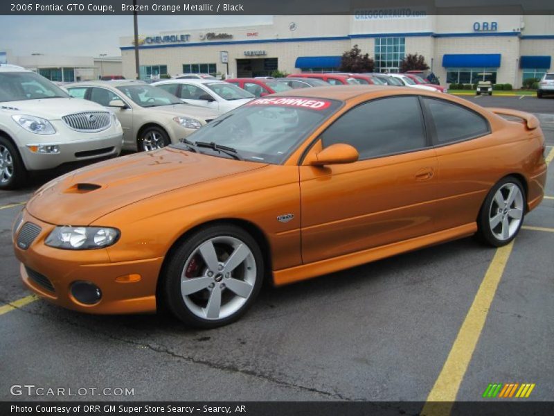 Brazen Orange Metallic / Black 2006 Pontiac GTO Coupe