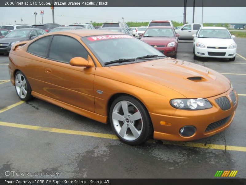 Brazen Orange Metallic / Black 2006 Pontiac GTO Coupe