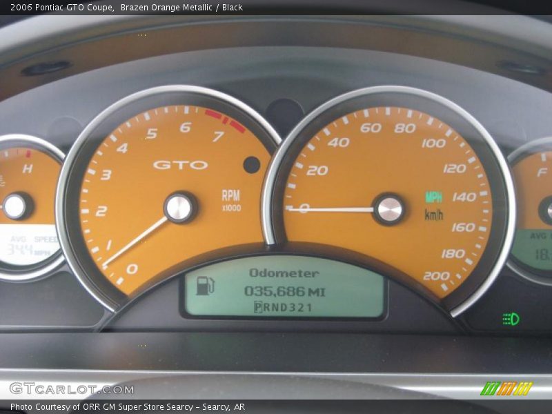 Brazen Orange Metallic / Black 2006 Pontiac GTO Coupe