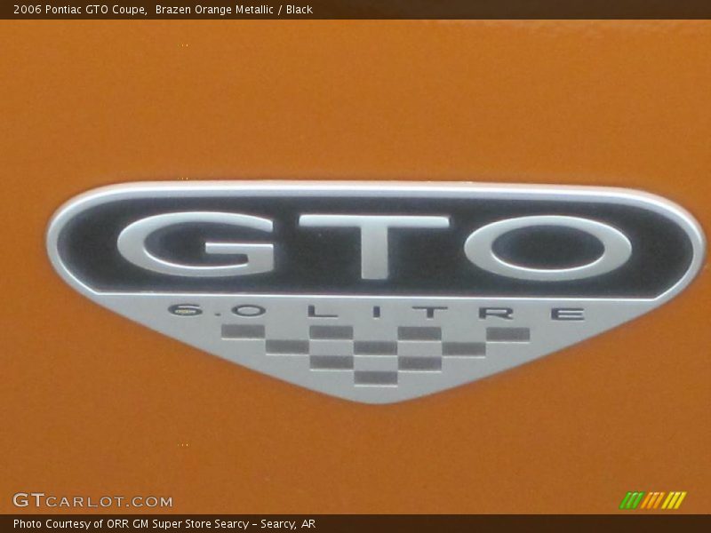 Brazen Orange Metallic / Black 2006 Pontiac GTO Coupe