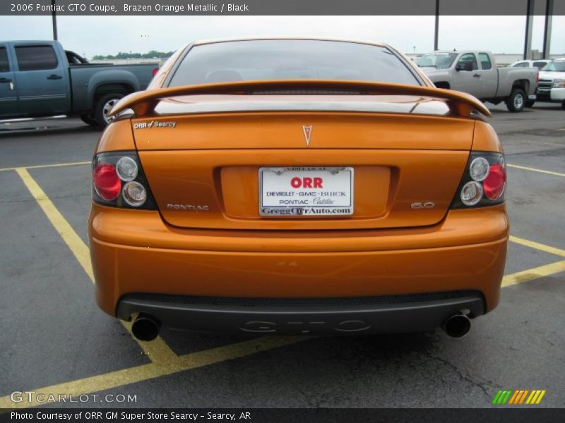 Brazen Orange Metallic / Black 2006 Pontiac GTO Coupe