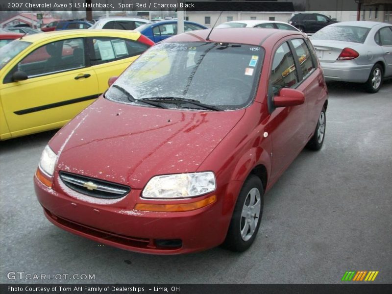 Sport Red / Charcoal Black 2007 Chevrolet Aveo 5 LS Hatchback