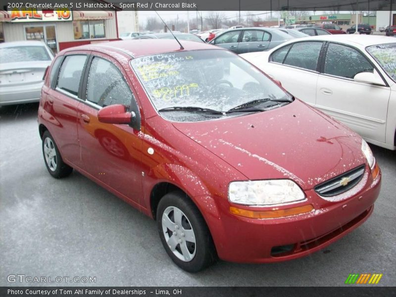 Sport Red / Charcoal Black 2007 Chevrolet Aveo 5 LS Hatchback