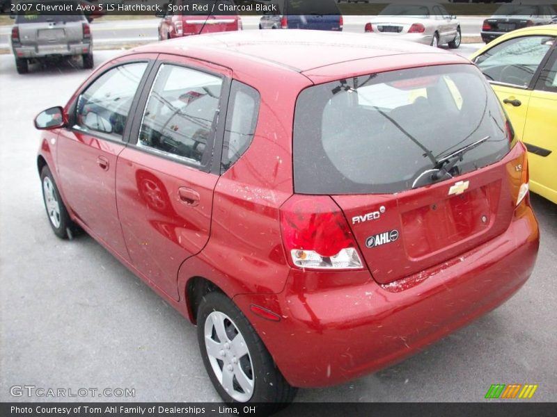 Sport Red / Charcoal Black 2007 Chevrolet Aveo 5 LS Hatchback