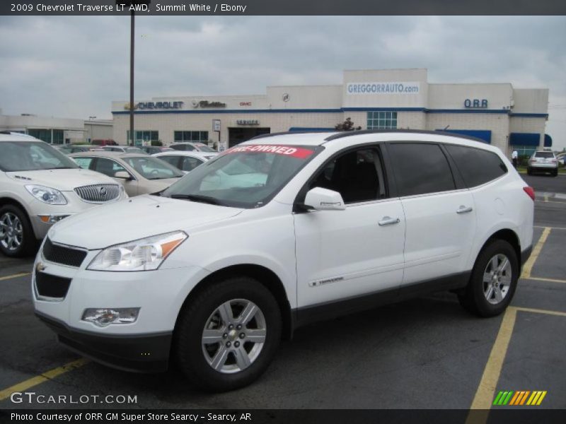 Summit White / Ebony 2009 Chevrolet Traverse LT AWD