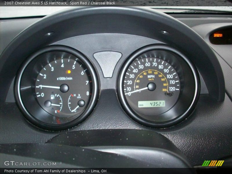 Sport Red / Charcoal Black 2007 Chevrolet Aveo 5 LS Hatchback