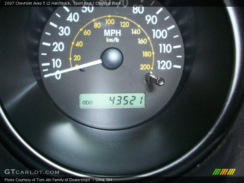 Sport Red / Charcoal Black 2007 Chevrolet Aveo 5 LS Hatchback