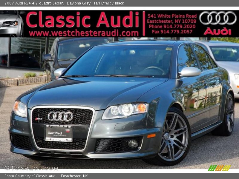 Daytona Grey Pearl Effect / Black 2007 Audi RS4 4.2 quattro Sedan