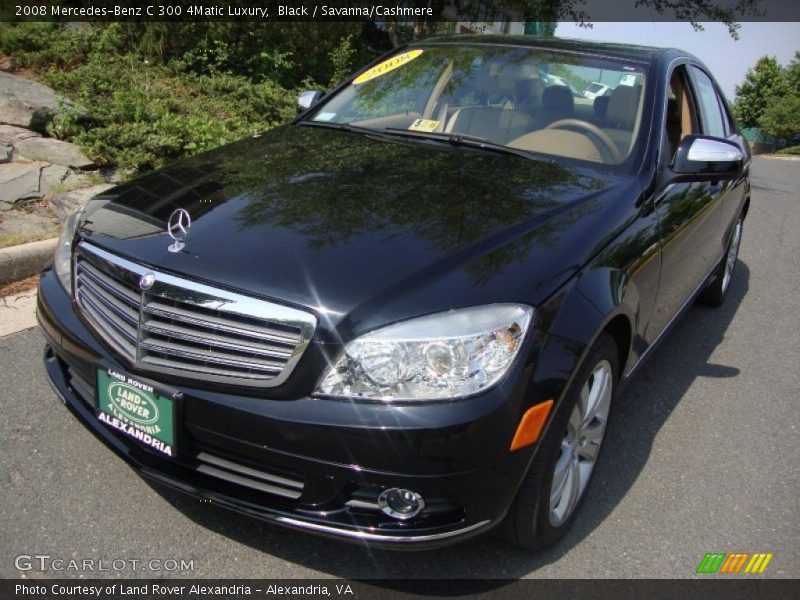 Black / Savanna/Cashmere 2008 Mercedes-Benz C 300 4Matic Luxury