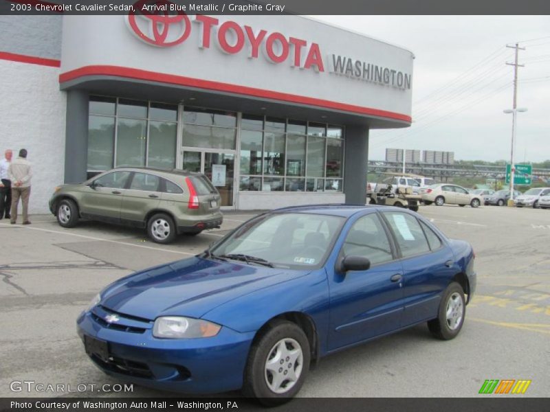 Arrival Blue Metallic / Graphite Gray 2003 Chevrolet Cavalier Sedan