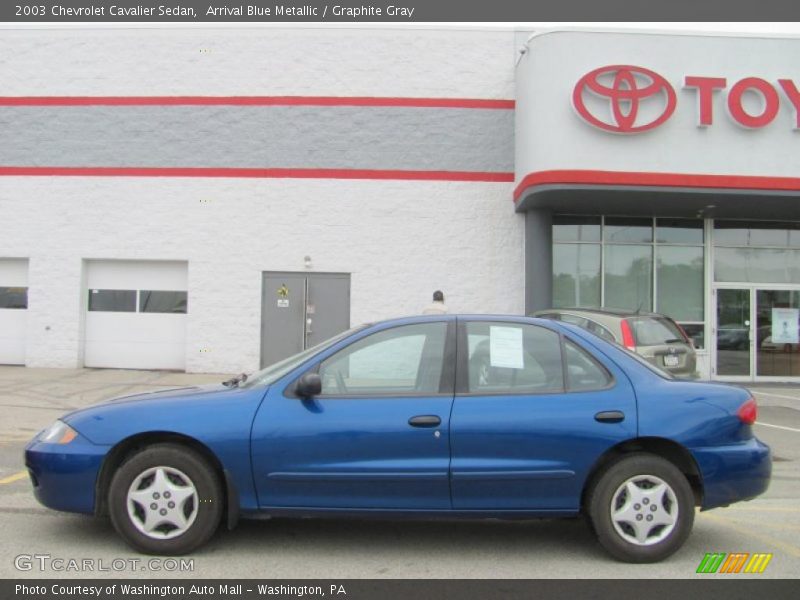 Arrival Blue Metallic / Graphite Gray 2003 Chevrolet Cavalier Sedan