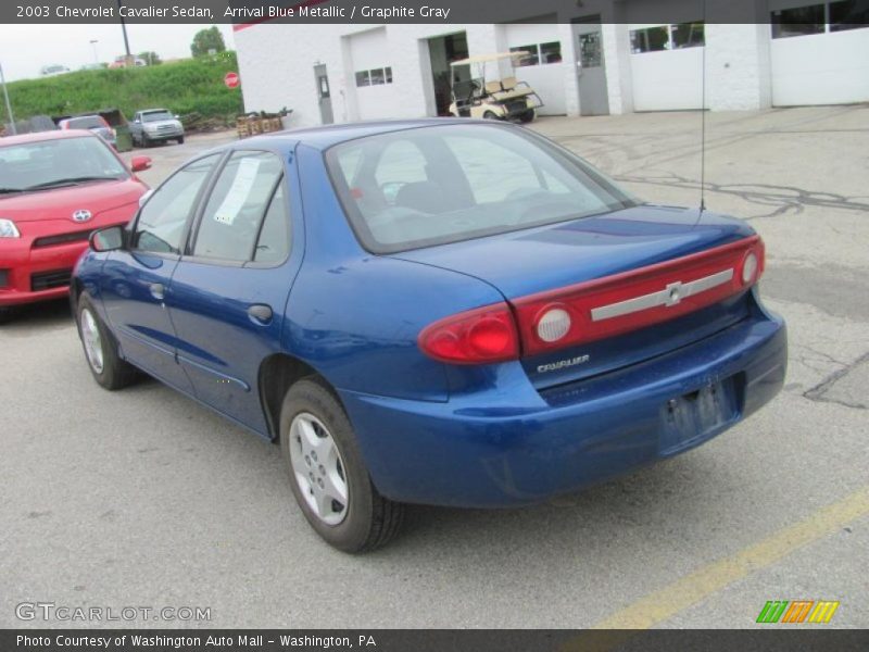 Arrival Blue Metallic / Graphite Gray 2003 Chevrolet Cavalier Sedan