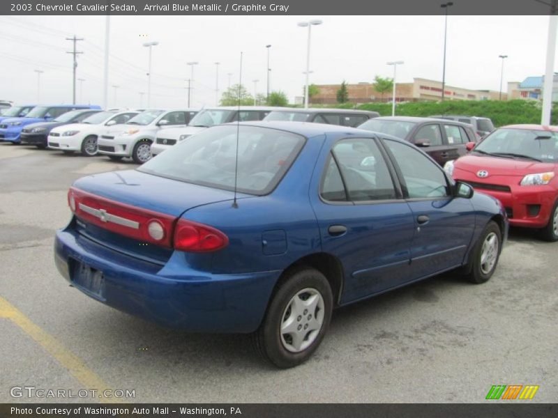 Arrival Blue Metallic / Graphite Gray 2003 Chevrolet Cavalier Sedan
