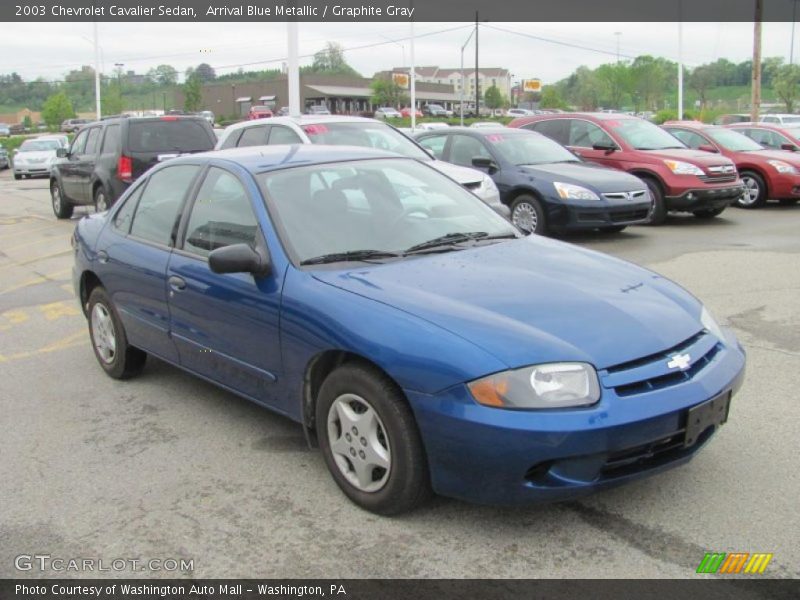 Arrival Blue Metallic / Graphite Gray 2003 Chevrolet Cavalier Sedan